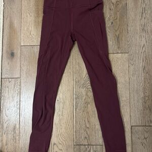 EUC barely worn Athleta Burgundy High-Waisted Leggings